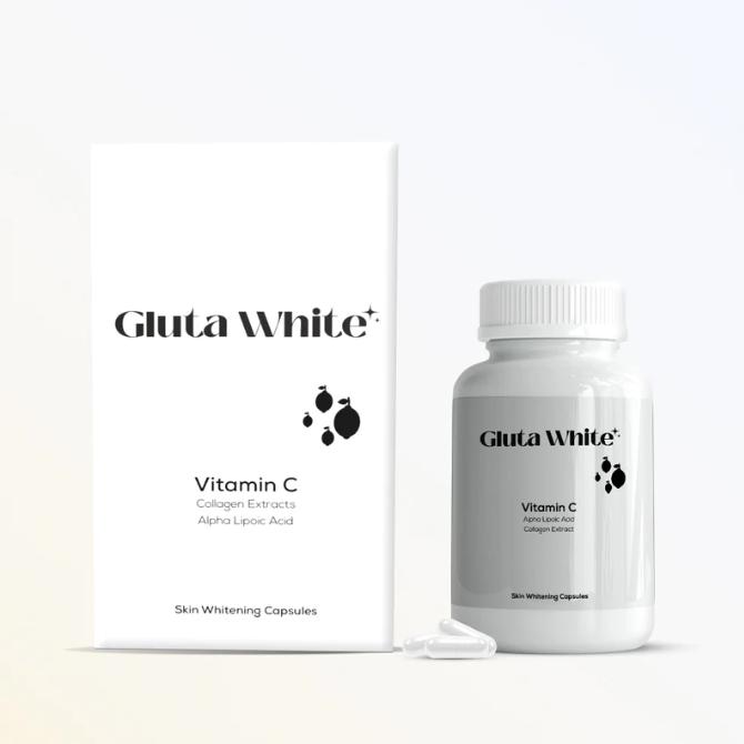 Gluta White Vitamin C Collagen Extract Skin Whitening Capsules