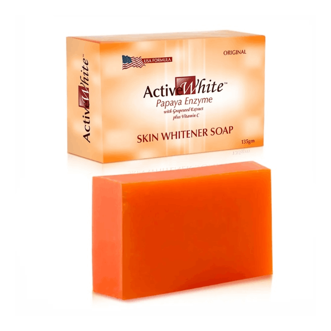 Active White Papaya Enzyme With Grapeseed Extract Plus Vitamin C Soap