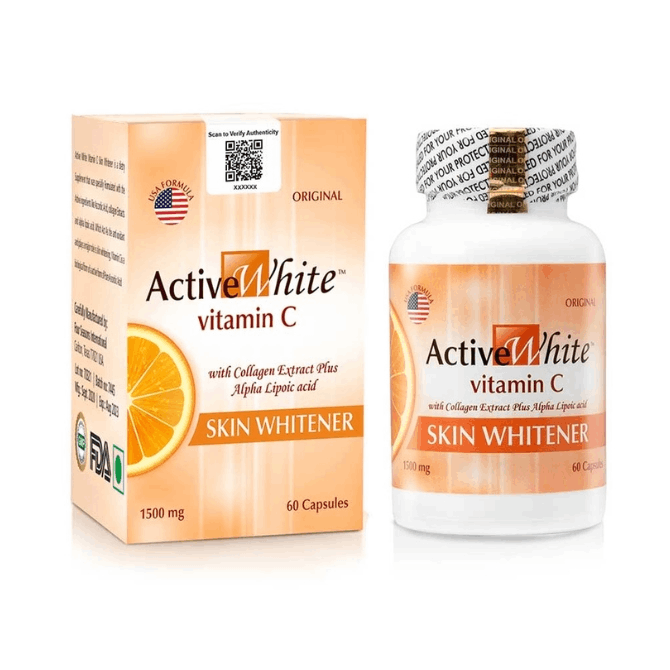 Active White Vitamin C with Collagen Extract Plus Alpha Lipoic Acid Capsules