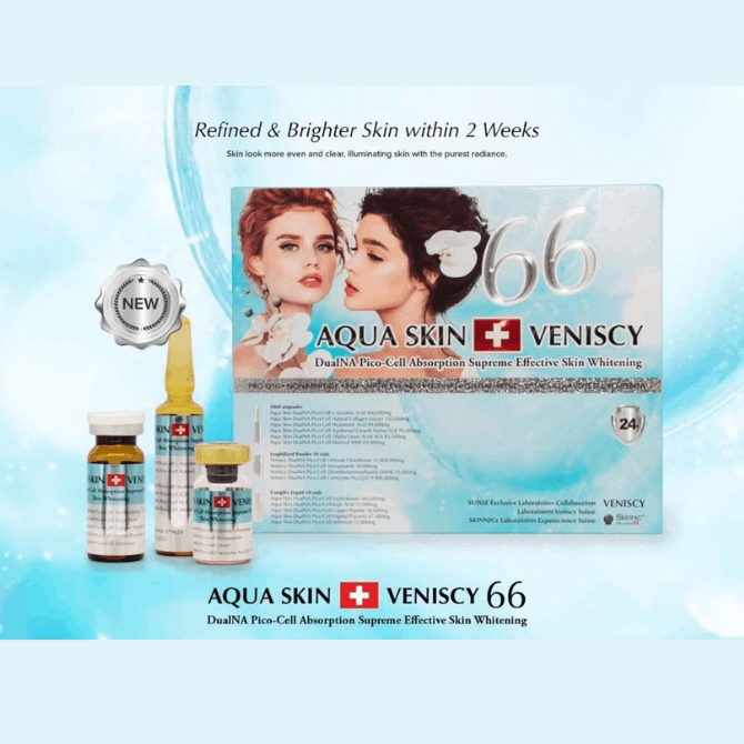 Aqua Skin Veniscy 66 Pico Cell Absorbtion Supreme Effective Skin Whitening Injection